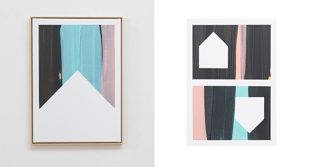 two artworks on canvas, JBauer_House_70×50 cm