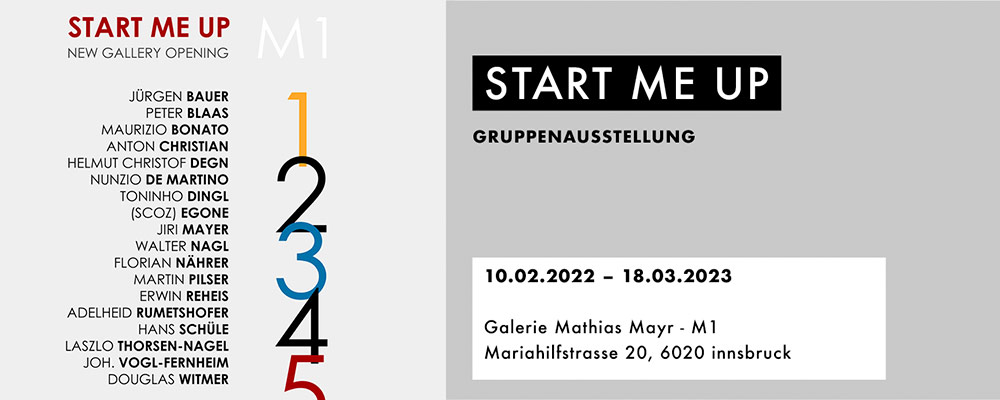 Start me up Exhibition Teaser 2023 - Galerie Mathias Mayr