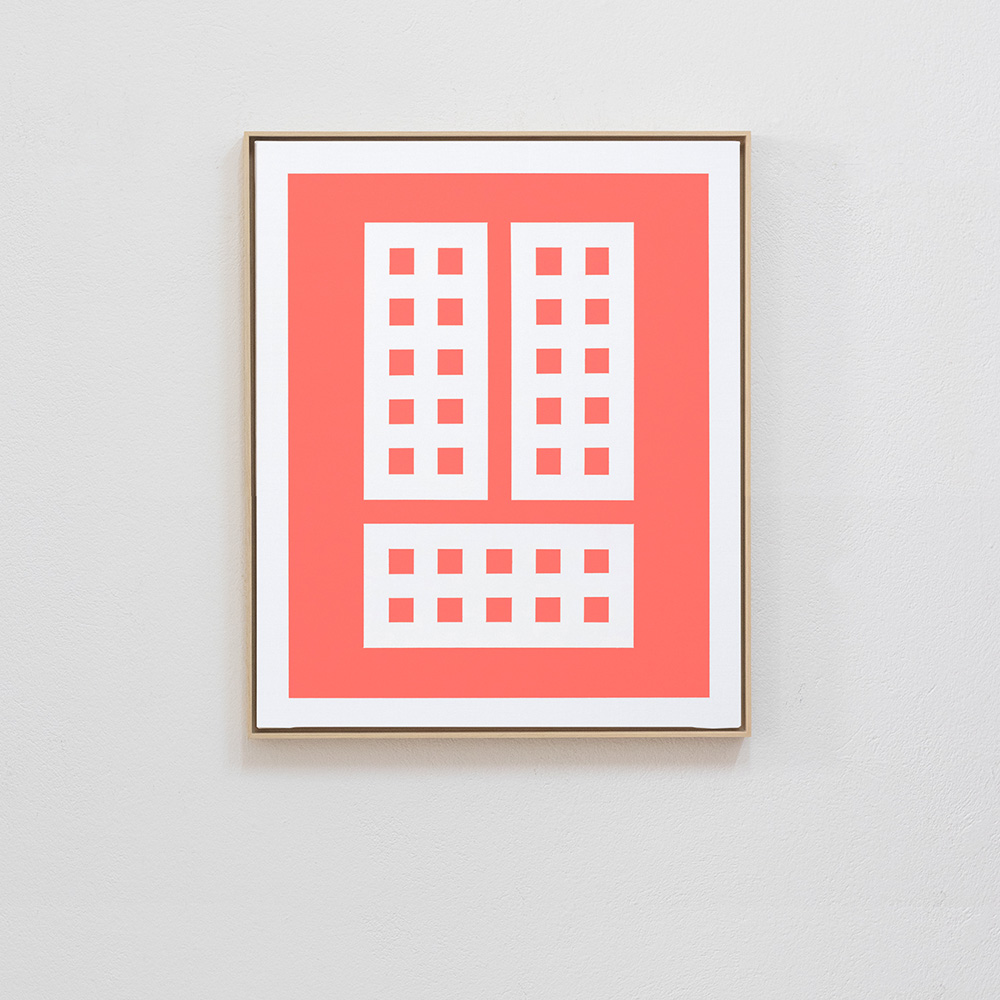 Jürgen Bauer, 2024, Buildings Blocks, artwork on canvas, 60 x 50 cm