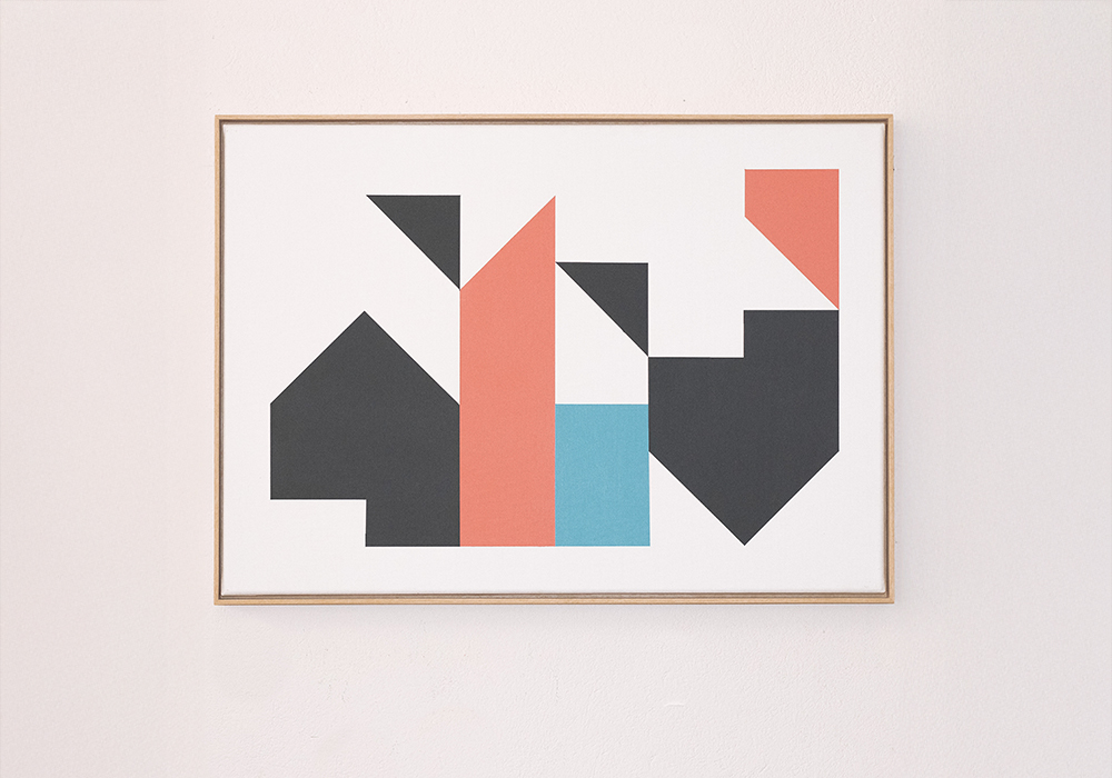 Framed canvas of an artwork by Jürgen Bauer
