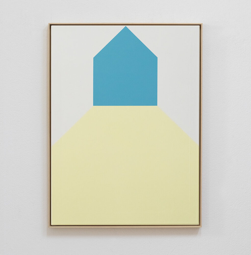 Artwork on canvas by artist Jürgen Bauer, framed on the wall