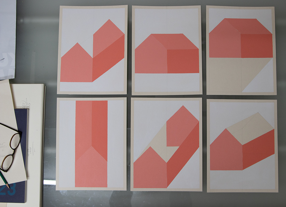 Picture of House displacement an edition on paper 6/6 by artist Jürgen Bauer