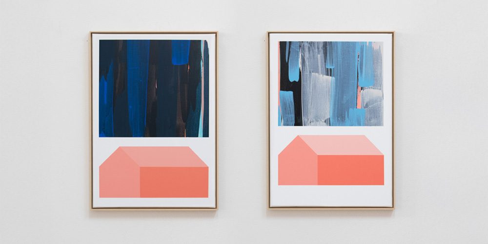 Picture of two works on canvas by austrian artist Jürgen Bauer