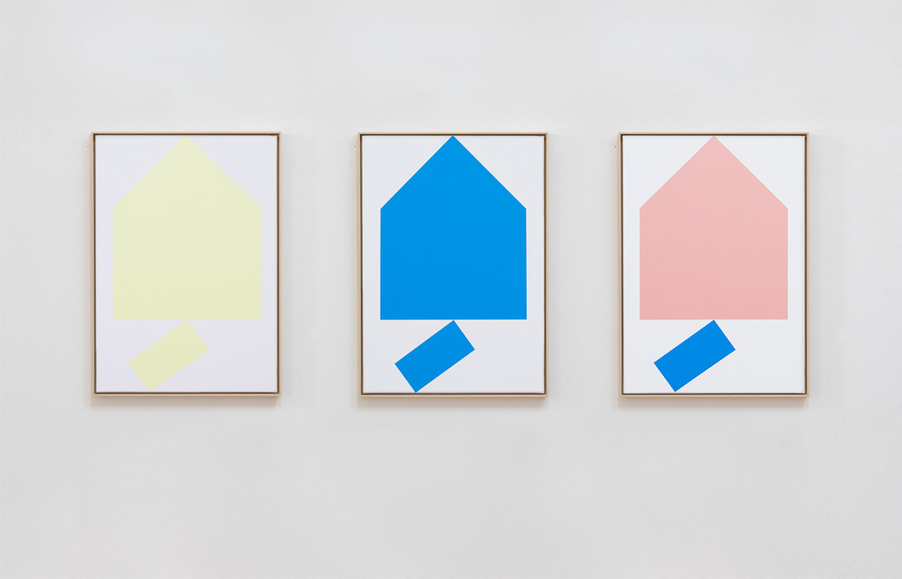 Picture of 3 artworks on canvas by artist Jürgen Bauer