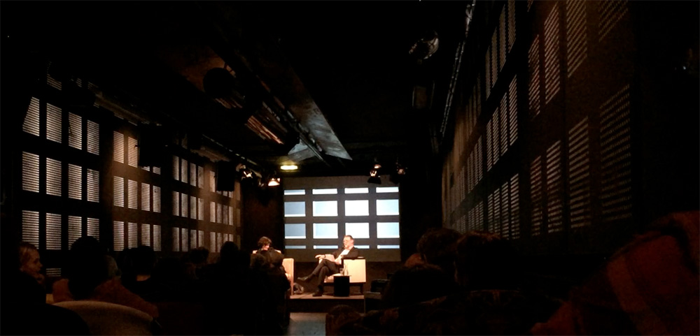 Picture of ORF Klangtheater with Grid on grey Video Installation by Artist Jürgen Bauer