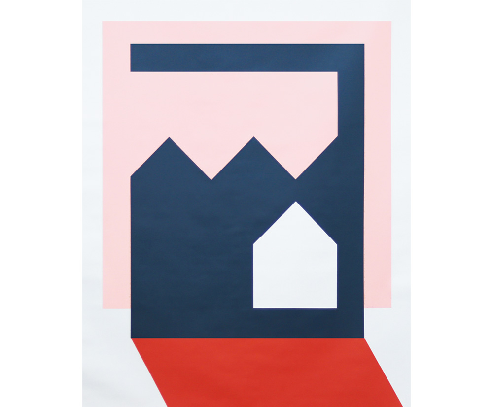 Picture of artwork on canvas, House repetition (cut out), 210 x 138 cm